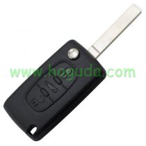 For Citroen FSK 3 button flip remote key with VA2 307 blade (With trunk button)  433Mhz ID46 Chip 