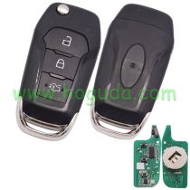 For  Ford 3 button remote key with Hitag Pro chip-434mhz with HU101 blade