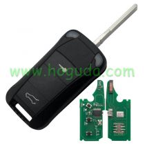 For Porshe Cayenne 2 button flip remote  key with ID46 Chip and 433Mhz