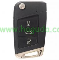 KYDZ smart MQB Style 3 button remote key with pcf7942 HITAG2 46 chip 433MHZ