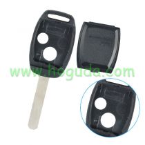 For high quality Honda 2 button remote key blank（no chip groove place) enhanced version