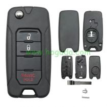 For Chrysler Jeep 2+1 button flip remote key blank  