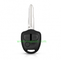 For Mitsubish 3 button remote key blank with MIT8 Blade (Left Blade) with logo