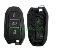 For Original 90% new Peugeot 3 button remote key blank with light button HU83 blade