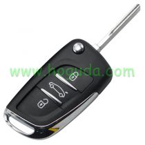 For Peugeot 3 button modified flip remote key blank with HU83 407 Blade- 3Button -Trunk- Without battery Holder(No Logo)