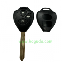 For Toyota 3 button remote key balnk  with Toy47 blade