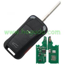 For Porshe Cayenne 2+1 button flip remote  key with red panic with ID46 Chip and 315Mhz
