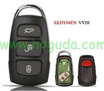 For Xhorse Universal Remote Key Fob 3+1 Button for Hyundai Type XKHY04EN