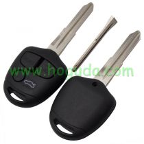 For Mitsubish 3 button remote key blank with Left Blade Without Logo
