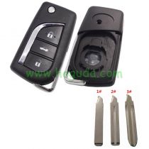 For Toyota 3 button Remote key blank
