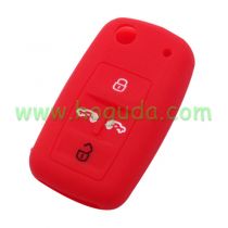 For VW 3 button silicon case (red)