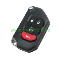 For Jeep 3+1 button remote key blank