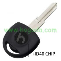 For Opel transponder key with left blade（ID40 Chip)