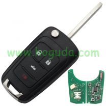 For Chevrolet， for Buick, for Opel,   4 button remote key with 433mhz ID46 PCF7937E (PCF 7941E) Chip