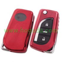 For Toyota TPU protective key case red color
