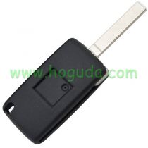For Peugeot FSK 3 button flip remote key with VA2 307 blade (With Light button)  433Mhz ID46 Chip 