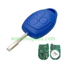 For New Ford Transit blue  3 button remote key with blue blade 433MHz ASK 4D63 CHIP FCCID:6C1T 15K601 AG