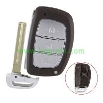 For Hyundai 3 button  remote key blank with battery clamp