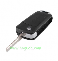 For Opel 2 button modified flip remote key blank with HU43 Blade