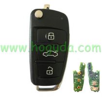 For Original Audi Q2 Q3 3Btn Flip remote key with MQB48  ID48 (megmos AES)433mhz FCCID:81A837220