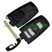 For BMW 7 series 4 button  remote key blank with Key Blade