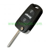 For Hyundai bongo 3 button flip remote key blank
