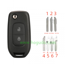 For Renault 2 button remote key blank with Blade and black back cover  without logo please choose the blade type.
