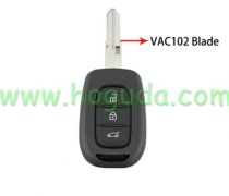 For Renault 3 button remote key  blank VAC102 blade