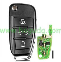 For Xhorse VVDI Remote Key A6L Q7 Type 3 button Universal Remote Key  XKA600EN