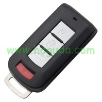 For Mitsubishi 3+1 button remote key blank with emergency key blade
