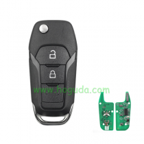 For Ford 2 button remote key with ID49 Hitag Pro chip-434mhz with HU101 blade  EB3T-15K601-BA