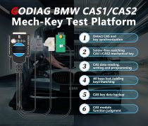 Godiag CAS1 CAS2 SER BMW Mech-Key Test Platform  Key Synchronization Solder-free Matching CAS Data Read, Write and Program