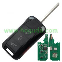For Porshe Cayenne 3+1 button flip remote  key with with red panic with ID46 Chip and 433Mhz