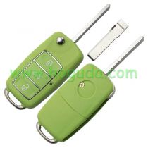 For VW 3 button  waterproof  remote key blank with green color