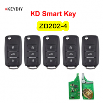 KEYDIY Remote key 4 button ZB202-4 smart key for KD900 URG200 KD-X2