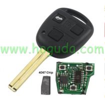For Lexus 3 button remote key With 433Mhz 4D67 Chip (Short blade)