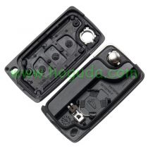 For Citroen 407 blade 3 button flip remote key blank with trunk button ( HU83 Blade - Trunk - With battery place) (No Logo)