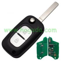 For After market for Renault  2 button remote key with  PCF7961（HITAG2) Chip 433Mhz  blade：VA2