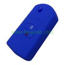 For Mazda 2 button Silicone case（blue）