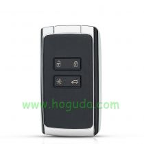 For Renault Megane4 4 button remote key blank with white cover with logo