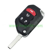 For Jeep Wrangler Remote key 4 Button ASK433 MHz Folding Remote Key SIP22 PCF7939M / HITAG AES / 4A CHIP
