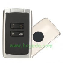 For Renault Megane4 4 button remote key blank with white cover with logo