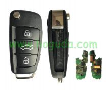 For Original Audi 3 button keyless MQB remote key with ID48 chip keyless go FCCID:8V0837220D