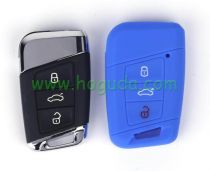 For VW 3 button silicon case (blue）