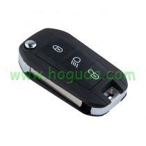 For Peugeot 3 button remote key blank with HU83 blade