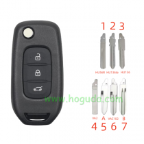 For Renault 3 button remote key blank with Blade and black back cover please choose the blade type.