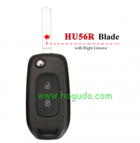 For Renault 2 button remote key blank with HU56R Blade