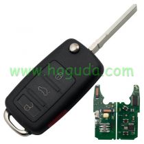 For VW 3+1 button remote key 434mhz 3DO959753AD