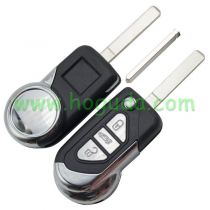 For Peugeot 3 button flip remote key blank with VA2 & 307 blade
