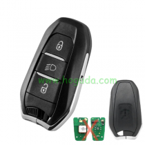 For Peugeot 3 button remote key blank with Light button